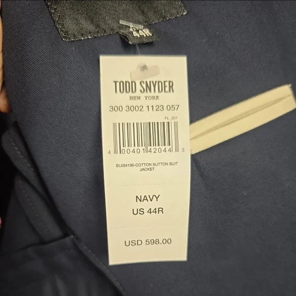Todd Snyder Cotton Madison Blazer NWT. MSRP $698. NAVY 44R - Picture 2 of 14